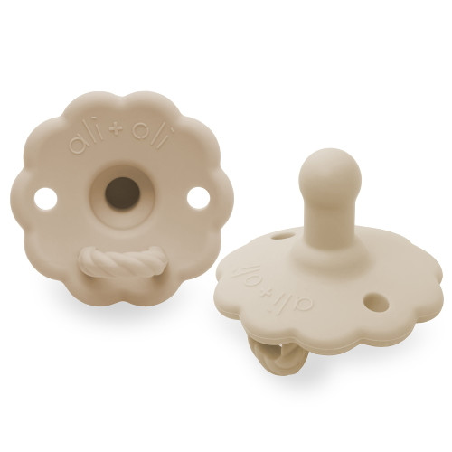 Ali+oli Pacifier Set Flower (oat & Coco)
