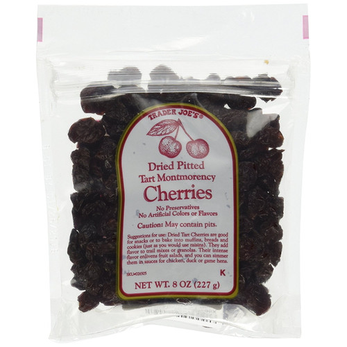 Trader Joe's Dried Pitted Tart Montmorency Cherries. Product Net Quantity 1. New.