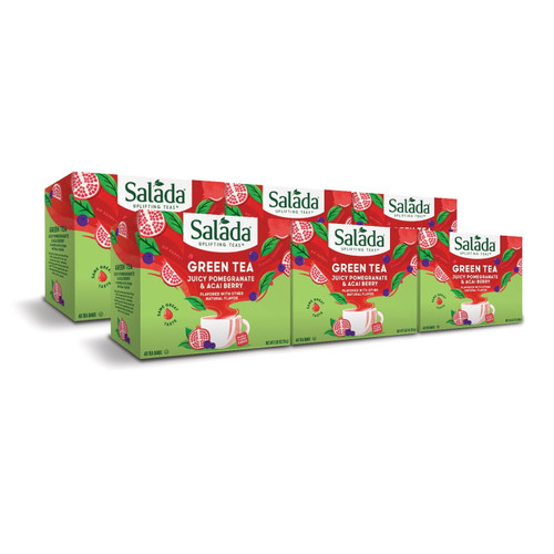 Salada Pomegranate Acai Green Tea 40 Ct - 6 Pack
