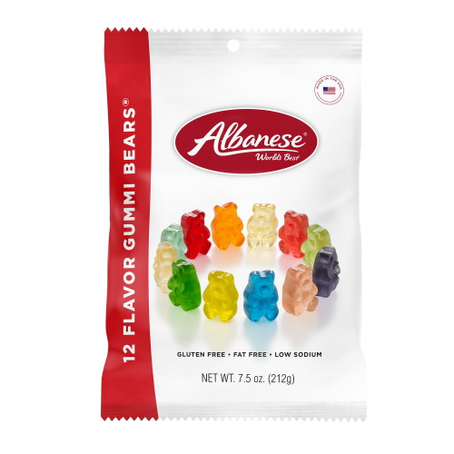 Albanese Fat-free Gluten-free Assorted Flavors Gummi Bears, 7.5 Oz