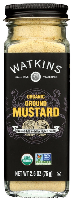 Watkins Gourmet Organic Spice Jar, Ground Mustard, 2.6 Oz