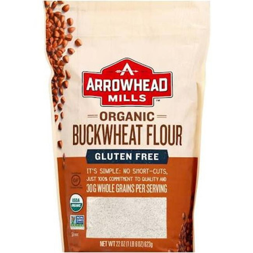Arrowhead Mills Organic Buckwheat Flour, Gluten Free Flour, 22 Oz Bag