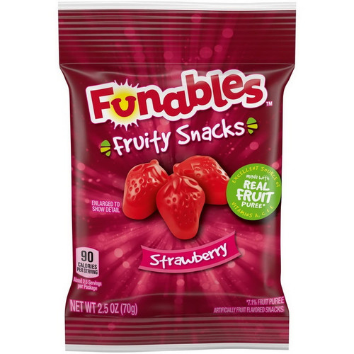 (price/case)fruity Snacks 05468 Funables Strawberry 48-2.5 Ounce