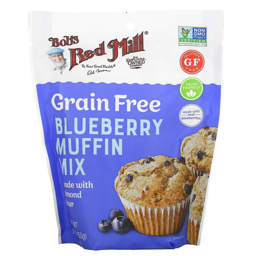 Bob's Red Mill, Grain Free, Blueberry Muffin Mix, Made With Almond Flour, 9 Oz Pack Of 2