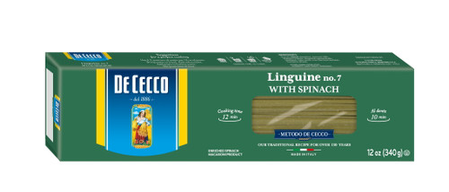 De Cecco Linguine No.7 Pasta With Spinach, 12 Oz