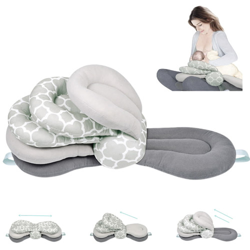 Aipinqi Adjustable Baby Nursing Pillow, Breastfeeding Pillow Altering Layers Maternity, Gray