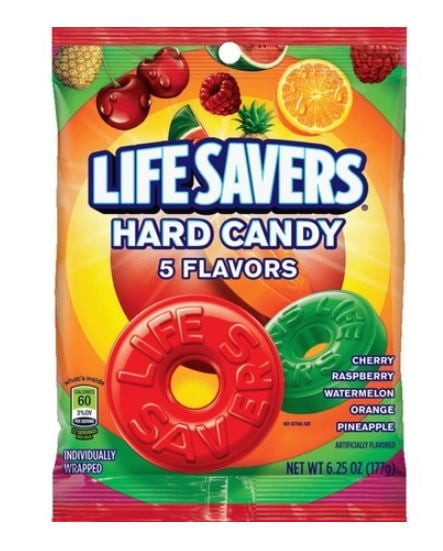 Lifesavers Hard Candy, 5 Flavors, 6.25 Oz. (pack Of 1)