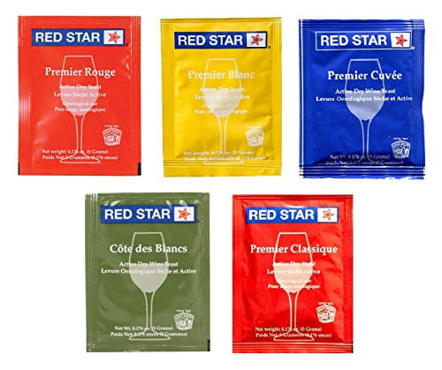 Red Star Sampler Pack Wine Yeast - Pack Of 5 - North Mountain Supply Fresh Yeast