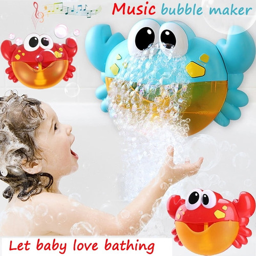Willstar Lovely Electric Musical Bubble Crab Baby Bath Shower Toys Dreamlike Foam Making Machine For Toddlers(built-in 12 Songs)