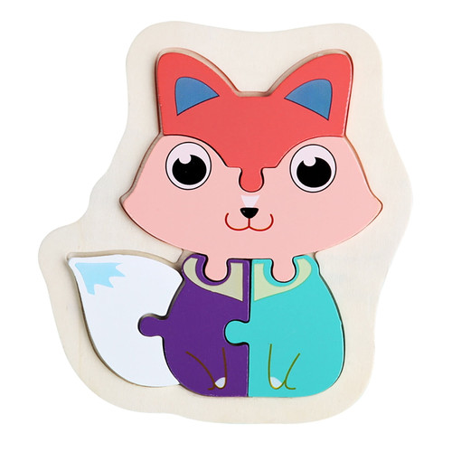 Buodes Puzzle Roll Up Mat Educational Children's Wooden Animal 3d Three-dimensional Splicing Toy