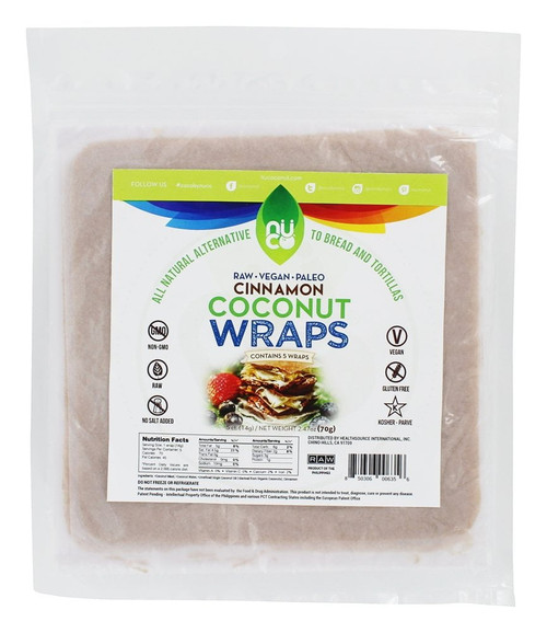 Nuco - Coconut Wraps Cinnamon - 5 Count