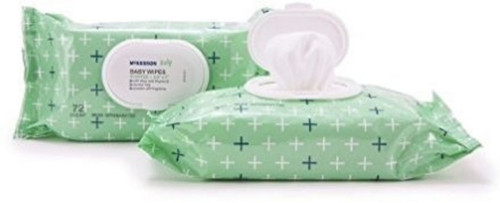 Baby Wipes, Scented, Vitamin E & Aloe Baby Wipe, 6.8" X 7", Mckesson - 72 Ea (pack Of 2)