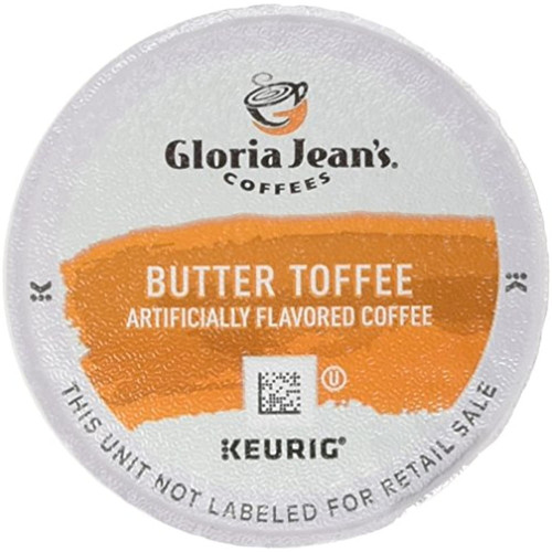 Gloria Jeans Coffees Butter Toffee, Single-serve Keurig K-cup Pods, Flavored Medium Roast Coffee, 24 Count (pack Of 1)