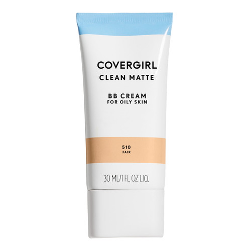 Covergirl Clean Matte Bb Cream For Oily Skin, 510 Fair, 1 Fl Oz, Oil-free Finish Bb Cream, Bb Cream Foundation, No Clogged Pores, Evens Skin Tone And Hides Blemishes, Water Based Foundation