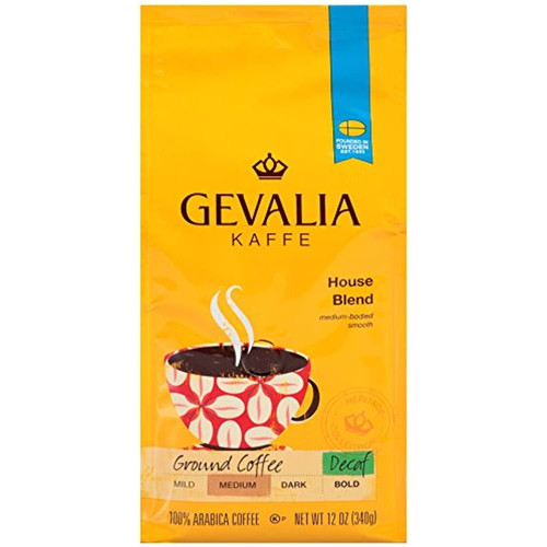 Gevalia Decaf Medium Roast Ground Coffee (12oz Bag)