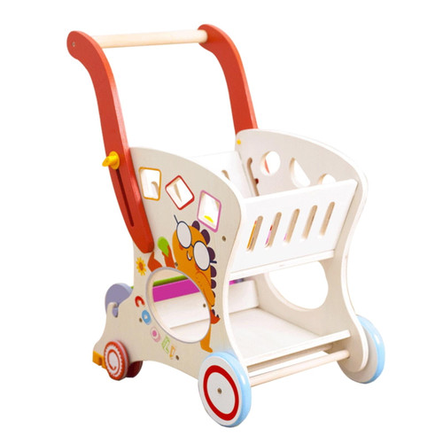 Megawheels Adorable Baby Learning Walker Kids Shopping Cart Toy Toddler Walker Sturdy Stand Sit Baby Push Walkers For Boys And Girls
