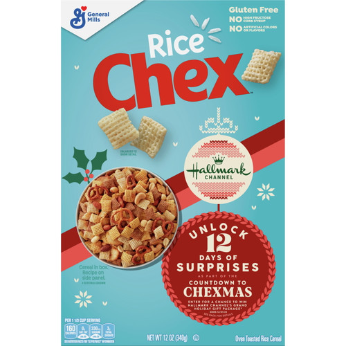 Rice Chex, Gluten Free Breakfast Cereal, 12 Oz Cereal Box