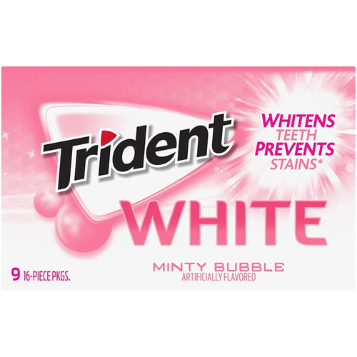 Trident White Wintergreen Sugar-free Gum, 16 Pieces, 9 Count