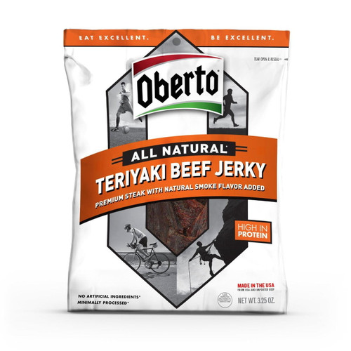 (price/case)oberto Teriyaki Beef Jerky 3.25 Ounces Per Pack - 8 Per Case