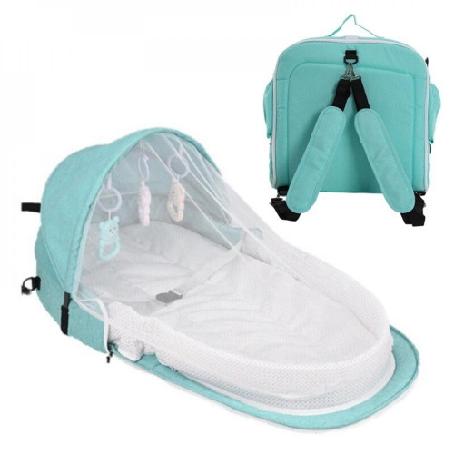 Produes Portable Baby Bed 3pcs Multifunction Travel Sun Protection Mosquito Net Toys Baby Foldable Breathable Mummy Bag Baby Nest Bed