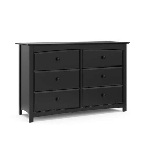 Storkcraft Kenton 6 Drawer Modern Double Dresser Black