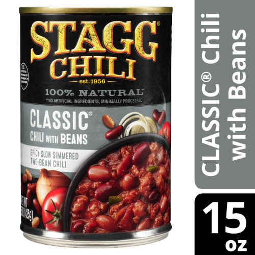 Stagg Classic Chili With Beans, Canned Chili, 15 Oz