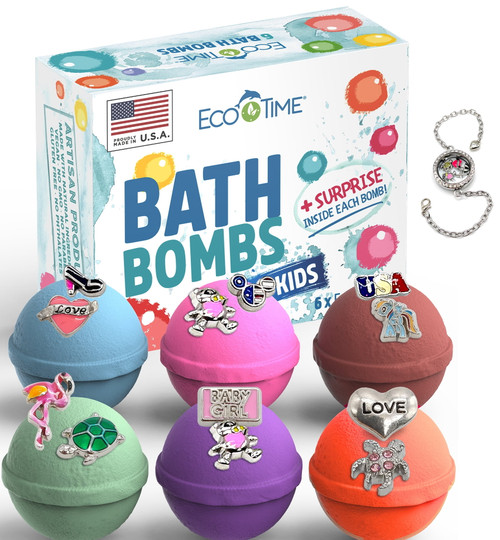 Eco Time Handmade In The Usa Bath Bombs For Girls With Bracelet And Charms Inside