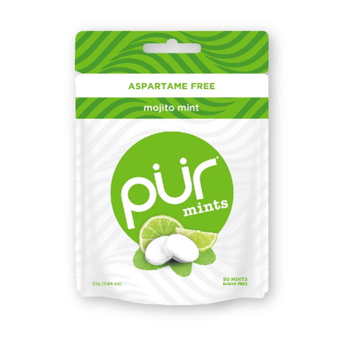 Pur Mints Sugar Free Mints With Xylitol - Natural Mojito Lime Mint Flavor - 50 Pieces (pack Of 1)