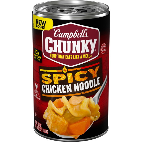 Campbell's Chunky Soup, Ready To Serve Spicy Chicken Noodle Soup, 18.6 Oz Can