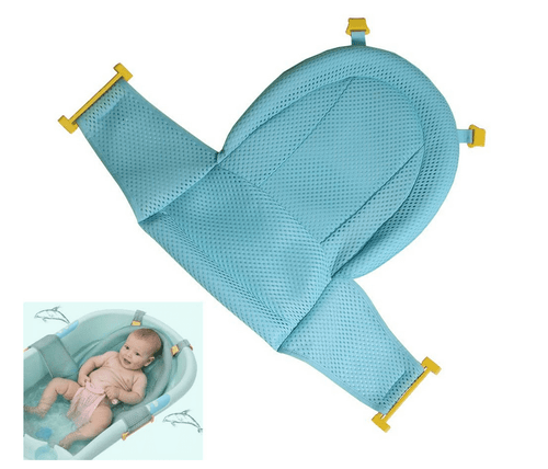 Baby Bath Seat Support Net, Comfortable Bathtub Cradle Sling Mesh Adjustable Safety Shower Mesh For Infant Newborn Bathing 0-12 Months (blue)