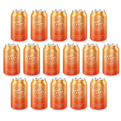 Demi Doux Low Sugar Orange Soda 16-pack