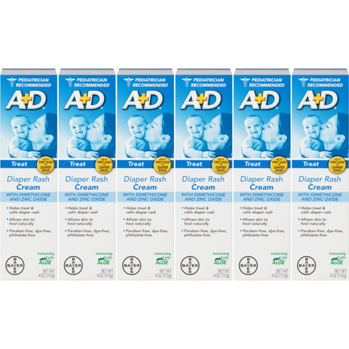 6 Pack A+d Diaper Rash Cream With Aloe Diaper Rash Cream 4 Oz Each