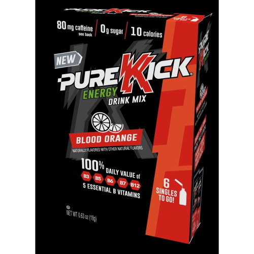 Pure Kick Blood Orange Energy Drink Mix, 0.105 Ounce -- 72 Per Case.
