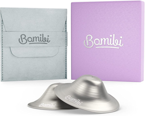Bamibi Silver Nipple Shields, Soothe And Protect Your Nipples With 999 Silver Nursing Cups