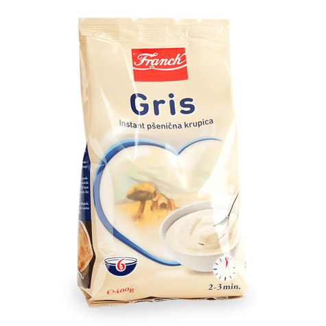 Gris, Instant Cream Of Wheat Dry Cereal (franck) 14oz (400g)