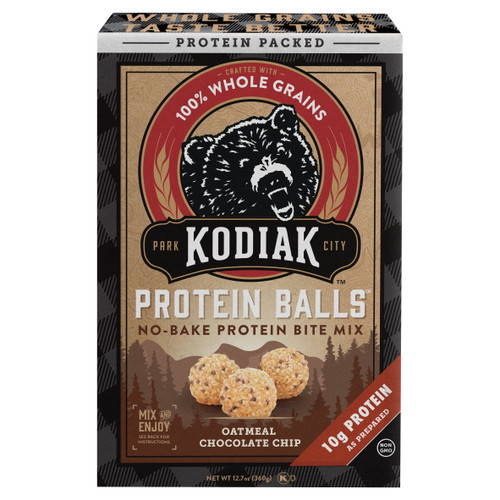 Kodiak Cakes Protein Balls Oatmeal Chocolate Chip No-bake Protein Bite Mix, 12.7 Oz