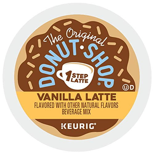 The Original Donut Shop 1 Step Vanilla Latte Beverage Mix K-cup Pods, 0.73 Oz, 10 Count