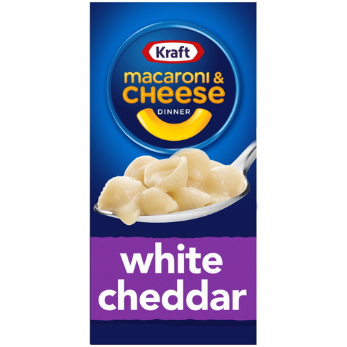 Kraft White Cheddar Macaroni & Cheese Dinner With Pasta Shells, 7.3 Oz Box