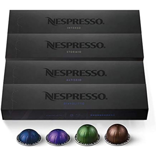 Nespresso Capsules Vertuoline, Dark Assortment Variety Pack, Dark Roast Coffee & Espresso, 40 Count Coffee & Espresso Pods, Brews 7.8 Oz And 1.35oz