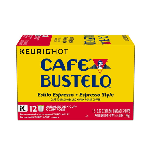 Café Bustelo Espresso Style K-cup Pods For Keurig K-cup Brewers, Dark Roast Coffee, 12 Count