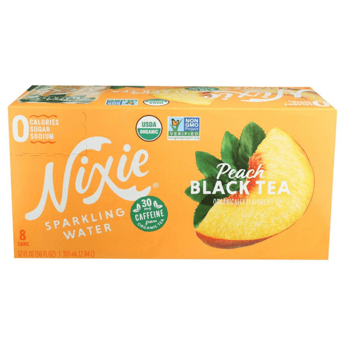 Nixie Organic Peach Black Tea Sparkling Water, 96 Fl Oz [pack Of 3]