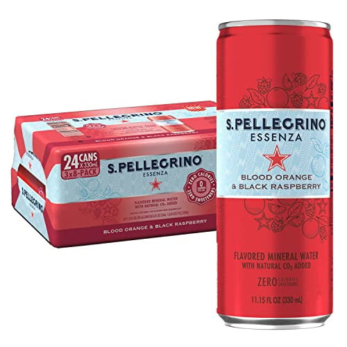 S.pellegrino Essenza Blood Orange Black Raspberry Flavored Mineral Water With Natural Co2 Added
