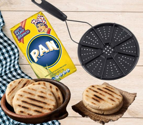 Grill To Heat Arepas With A Bag Of Harina Pan - Parrilla Para Arepas Con Un Paquete De Harina Pan Colombian Products