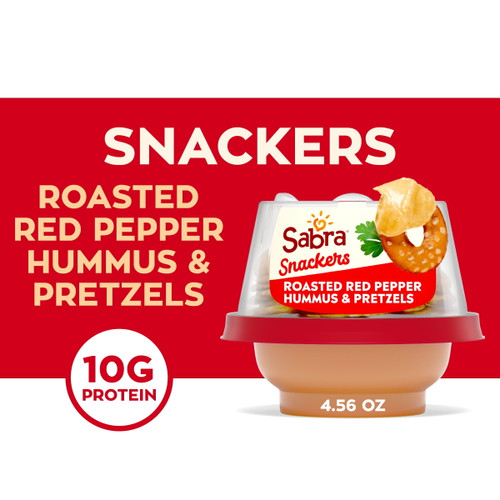 Sabra Snackers Roasted Red Pepper Hummus With Pretzels, 4.56 Oz