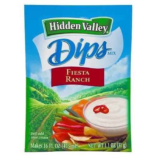 Hidden Valley Dip Mix, Fiesta Ranch 1.1 Oz (pack Of 3)