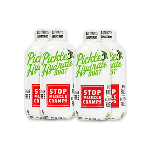 Pickle Hydrate Shot For Cramps Relief- Electrolyte Replacement Pickle Juice Drink Extra Strength, Sugar-free, Rehydration Pickle Brine Sports Drink With No Caffeine Gluten-free 8 Oz- 4-pack,dye Free