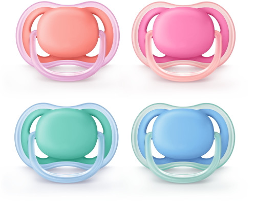 Philips Avent Ultra Air Pacifier, 6-18 Months, Various Colors, 2 Pack, Scf244/23