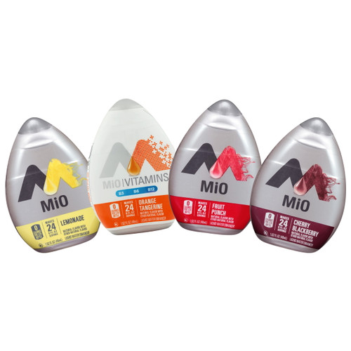 Liquid Water Enhancer Variety Pack, 1 Orange Tangerine, 1 Fruit Punch, 1 Lemonade, 1 Cherry Blackberry