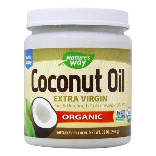 Natures Way Organic Extra Virgin Coconut Oil - 32 Oz (896 G)