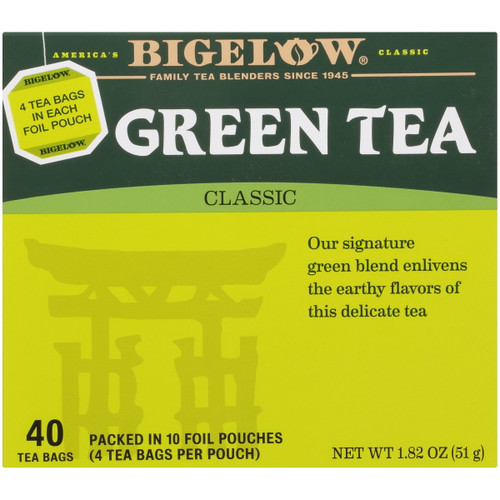 Bigelow Classic Green Tea Bags, 40 Count, 1.82 Oz